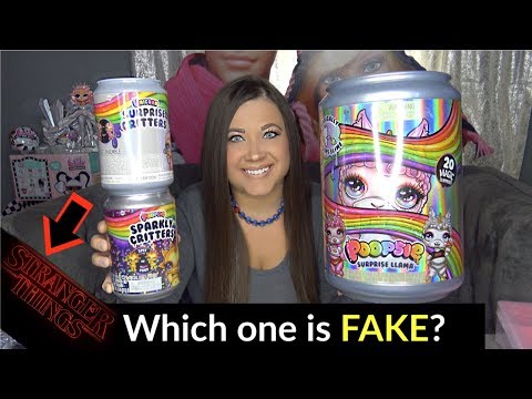 FAKE vs REAL Poopsie Slime Surprise Sparkly Critters Drop 2 | GIANT Stranger Things Llama Toys