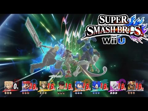 Cloud's Final Smash - 8 player mode - Super Smash Bros Wii U