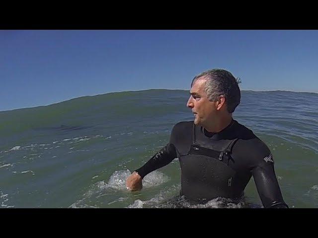 Great White Shark Surprises Solitary Surfer