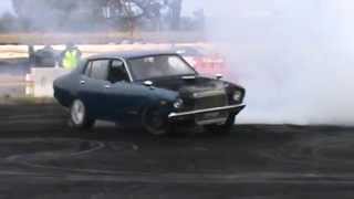 preview picture of video '9  FRY120Y Datsun V8 120Y At Burnout Mafia Nats Tamworth City Speedway 10 5 2014'