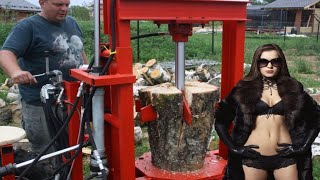 Did You See That!? A Firewood Chopping Machine! A Powerful Woodcutter With Your Own Hands!