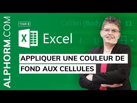 Tutorial EXCEL 2016 initiation Présenter les données | Appliquer une couleur de fond aux cellules