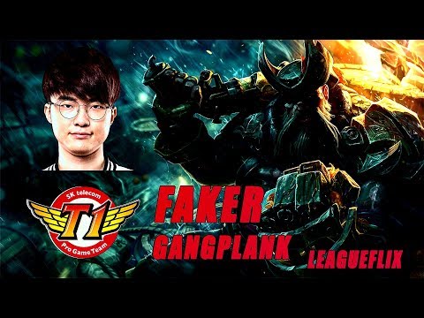SKT T1 Faker Gangplank vs Ryze Preseason 8 League of Legends Pro Gameplay Patch 7.24