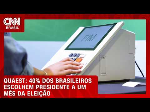 40% dos eleitores escolhem candidato a um mês da eleição, mostra Quaest; veja no Índice CNN | 360°