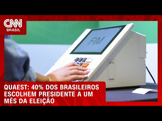 40% dos eleitores escolhem candidato a um mês da eleição, mostra Quaest; veja no Índice CNN | 360°