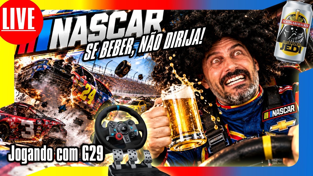🎮🚨🍺AO VIVO  -  NASCAR 26 - UMA MÃO NO VOLANTE, OUTRA NA CANECA - JOGANDO NO LOG. G29! #NASCAR26
