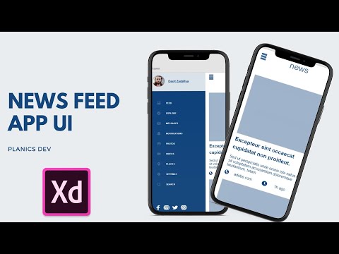 News Feed App UI | adobe XD | 2020