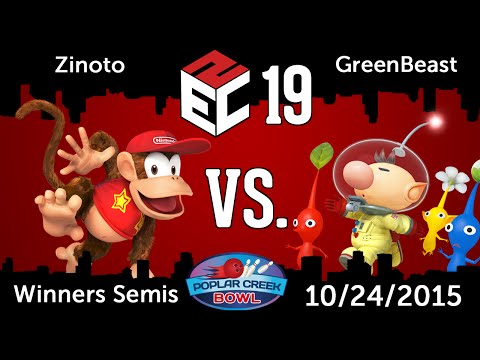 E2C 19 (Singles): Zinoto (Diddy Kong) vs. GreenBeast (Olimar) - WS
