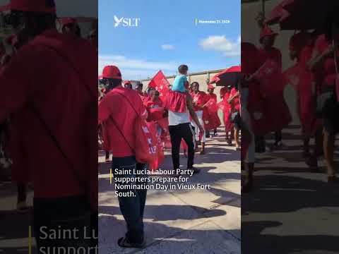 SLP supporters prepare for Nomination Day in Vieux Fort South