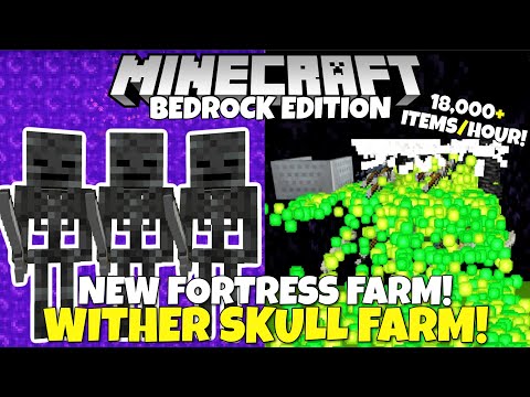 Minecraft Bedrock: (Broken) NEW WITHER SKELETON FARM Tutorial! Beacon Factory! 6930 Skulls/Hour!