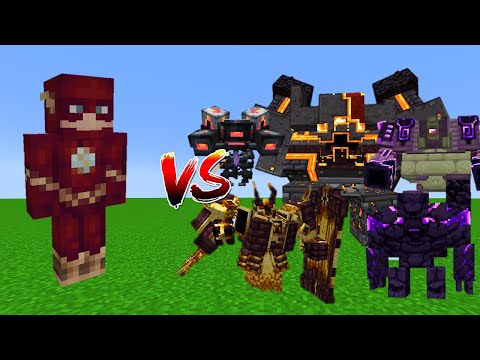 The Flash Vs L_Ender's Cataclysm Bosses - Minecraft Mob Battle