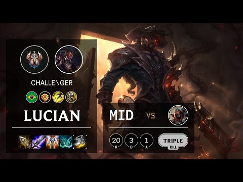 Lucian Mid vs Zed - BR Challenger Patch 10.14