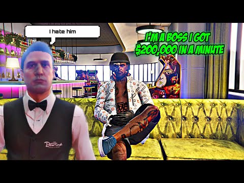 When you're a natural boss on GTA 5 online Got $200,000. in a minute.