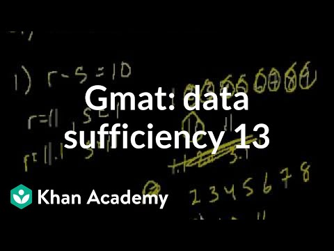 GMAT: Data Sufficiency 13