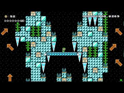 Ice Cave Escape by biger bain 🍄 Super Mario Maker 2 ✹Switch✹ #bfc