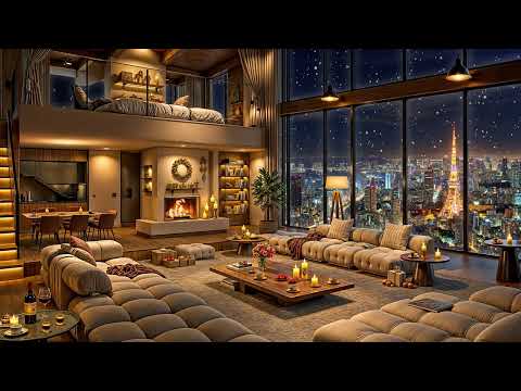 Tokyo Night Jazz 🌃 Cozy Apartment Ambience with Ethereal Jazz Saxophone Instrumental Music for Sleep