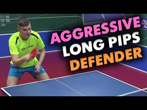 LONG PIPS modern tactical defence: Kopot Evgeniy the chopper, aggressive defense style LP + inverted