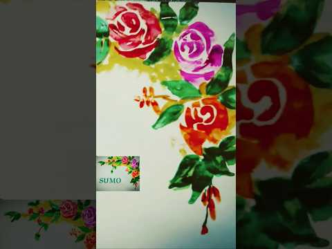 Rose painting... #shorts #art #trending #drawing #youtubeshorts