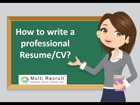 How to write a professional Resume and Cover letter