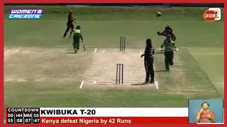 The women’s national cricket team defeat Nigeria by 42 runs at the Kwibuka Women’s T20 Tournament