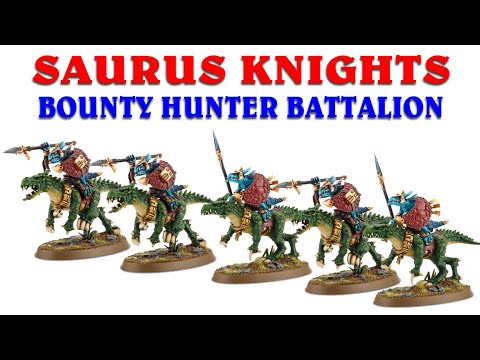 Saurus Knights in the Bounty Hunter Battalion