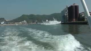 preview picture of video 'Kasaoka Islands Cruise 三洋汽船・笠岡諸島航路・笠岡港－＞白石島１ 20130429'