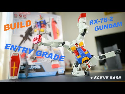 Let's Build ENTRY GRADE 1/144 RX-78-2 GUNDAM + SCENE BASE (Unboxing, Full Build, Review and Posing)