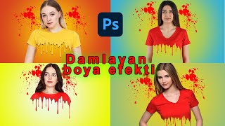 Damlayan boya efekti. Dripping Effect Splatter Effect