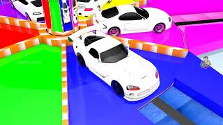 Learn Colors with Color Sports Cars with Box in Room | Color Cars videos Collection | Super Games