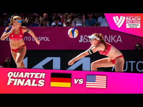 Müller/Tillmann vs. Hughes/Cheng - Quarter Finals Highlights | Ostrava 2024 #BeachProTour