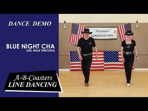 BLUE NIGHT CHA - Line Dance Demo & Walk Through
