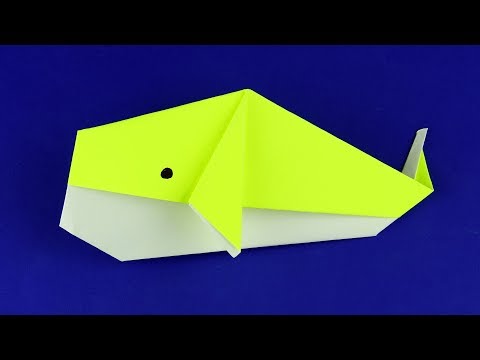 How to make a paper whale. [Origami easy]