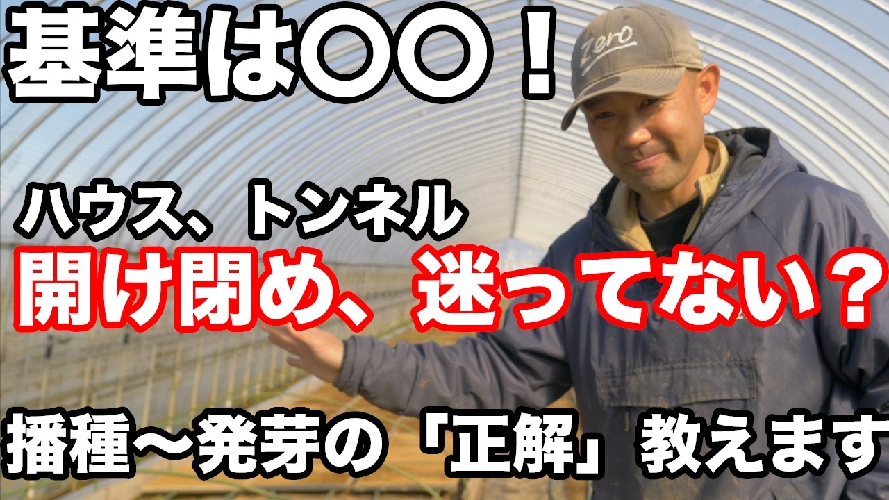 【完全版】播種から発芽までのハウス管理！トンネル開閉のタイミングと絶対に守るべき温度の鉄則