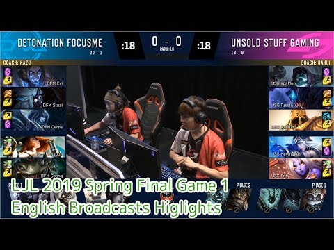 [ENG]DFM(Yutapon Miss Fortune) VS USG(Dasher Azir) Game 1 Highlights - LJL 2019 Spring FINAL