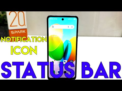 How to  Enable/Disable Notification Icon on Status Bar in TECNO Spark 20C