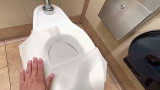 The Correct Way to Use a Toilet Seat Cover!