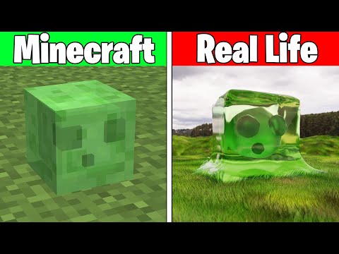 Insane Minecraft vs Real Life - Realistic lava, water, slime!