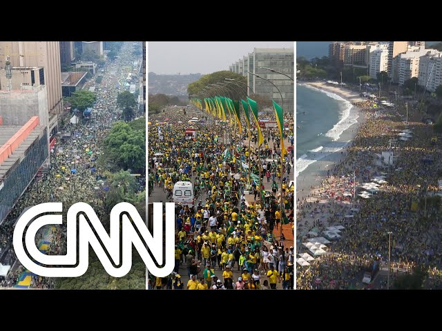 Atos pró-governo reúnem manifestantes em SP, RJ e DF | CNN PRIME TIME