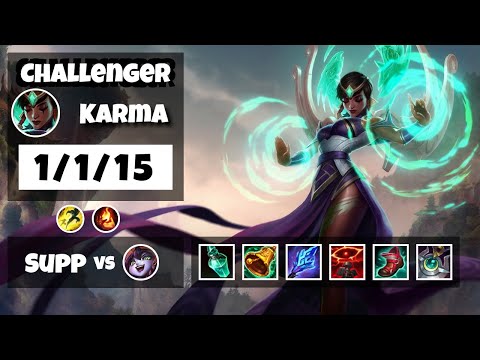Karma Support 11.6 Challenger Gameplay Replay - S11 (1/1/15) - TURKISH
