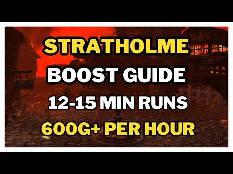 Classic WoW  Stratholme Solo Mage Boost Guide | 400-600g+ Per Hour