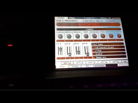 How to save your settings with your name on Yamaha Motif XF8