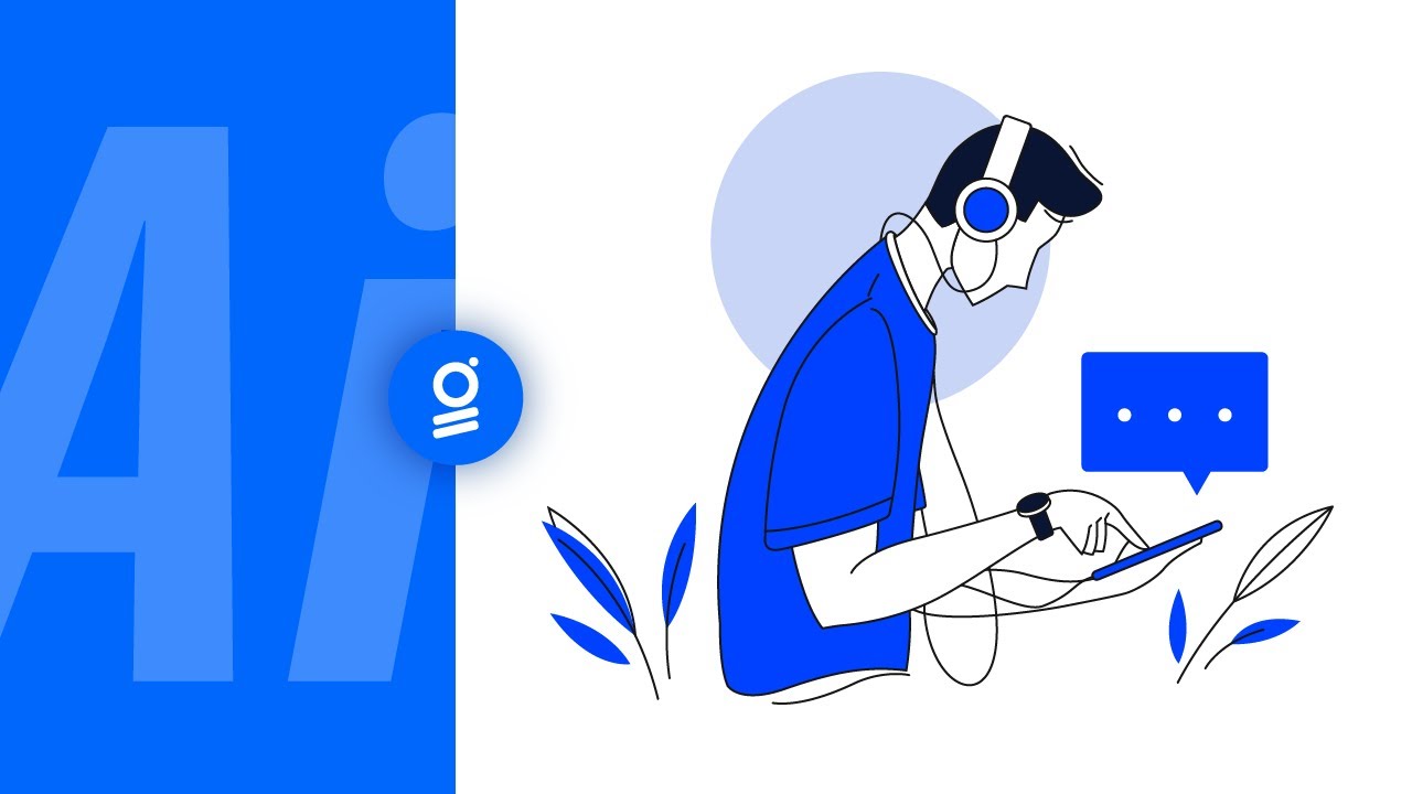 Flat vector illustration in illustrator 2020