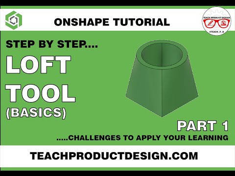 Onshape Tutorial- How to create a LOFT? Basics. Step by step guide.