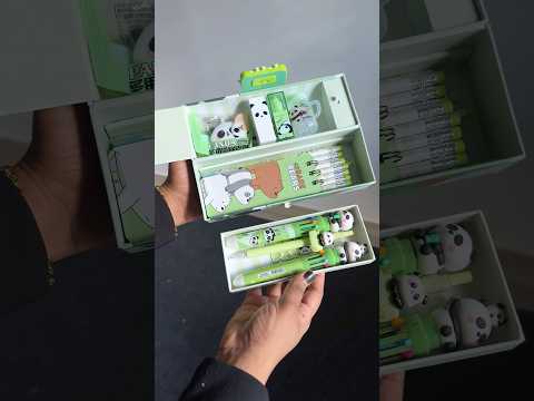 Large Storage Panda Password Pencil Box 🌷✨🎀#password #panda #pandas #pencilbox #pencilcase #cute