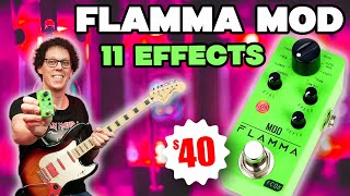 Video thumbnail for FLAMMA Mod - 11 Modulation Effects for 40 Bucks ( Some are Crazy) #PocketMoneyPedals by TheGuitarGeek
