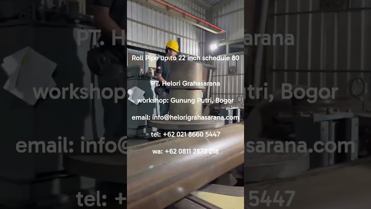 Proses roll pipa besi lengkung radius pipa dengan mesin roll pipa schedule 40 80 Proses bending pipa