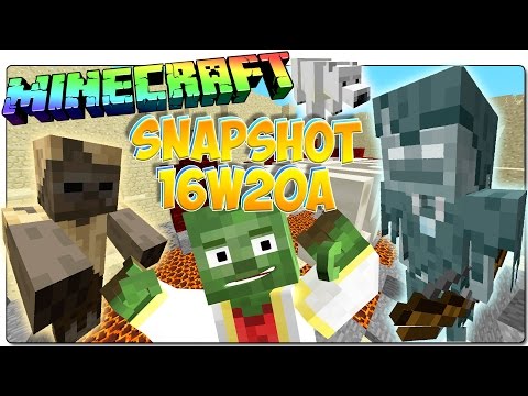 THE FIRST SNAPSHOT OF MINECRAFT 1.10 - SNAPSHOT 16W20A |  REVIEW, NEWS AND NEWS IN SPANISH