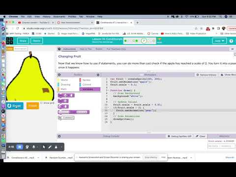 Code.org Lesson 14 Level 7 in Unit 3 Discoveries