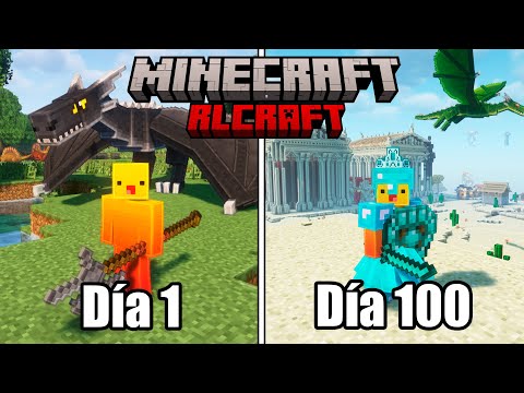 I survived 100 days in RLCraft | The HARDEST Mod Pack