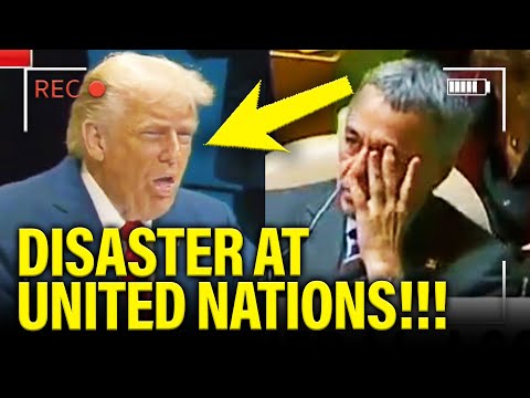 Trump gives DISASTER UN Speech as TELEPROMPTER BREAKS